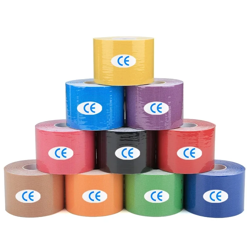 Sports Taping Precut - เทปคิเนซิโอเทปแบบกันน้ำสำหรับกีฬา ป้องกันกล้ามเนื้อ บรรเทาอาการปวด เหมาะสำหรับเทนนิสและฟิตเนส