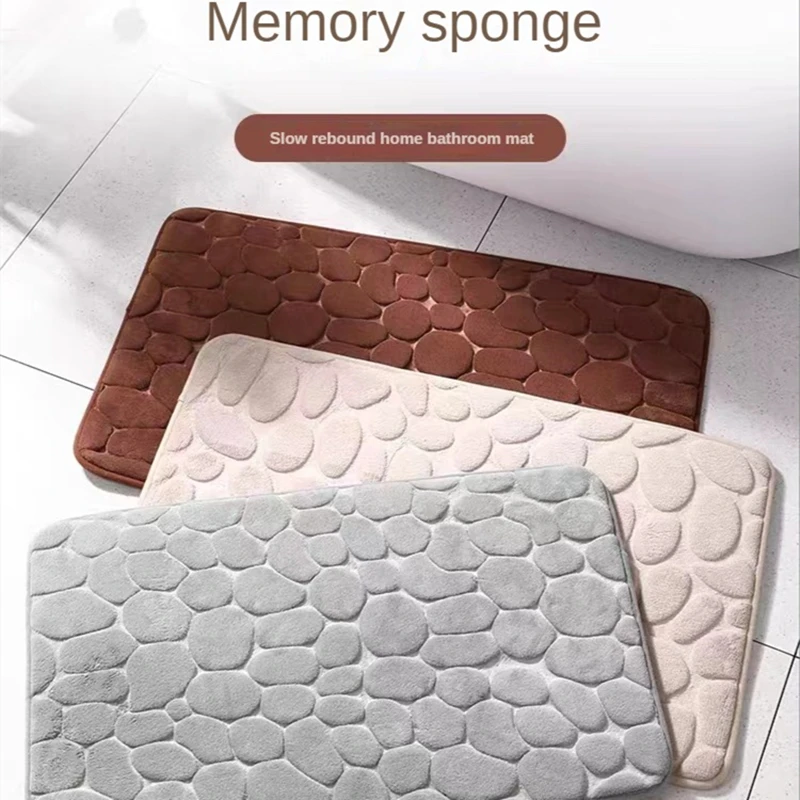 3D ลื่นห้องน้ํา Cobblestone นู - Bamboo Bath Mat บทวิจารณ์และราคา