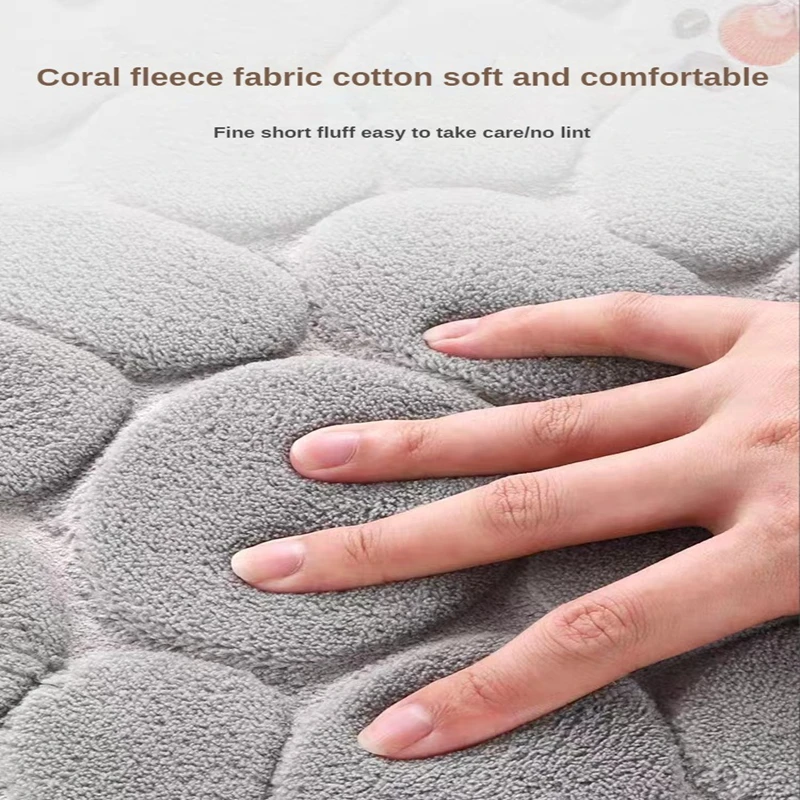 3D ลื่นห้องน้ํา Cobblestone นู - Bamboo Bath Mat บทวิจารณ์และราคา