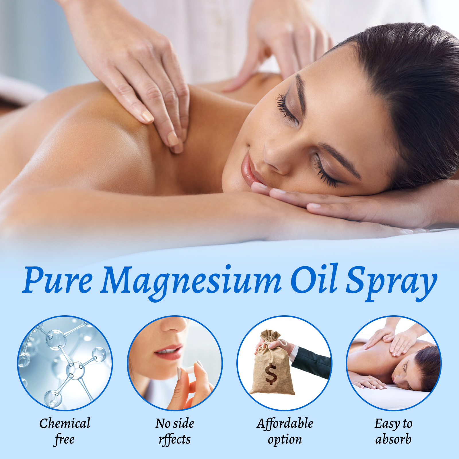 น้ำมันแมกนีเซียมธรรมชาติ 60 มล - Bath Salts Magnesium บทวิจารณ์และราคา