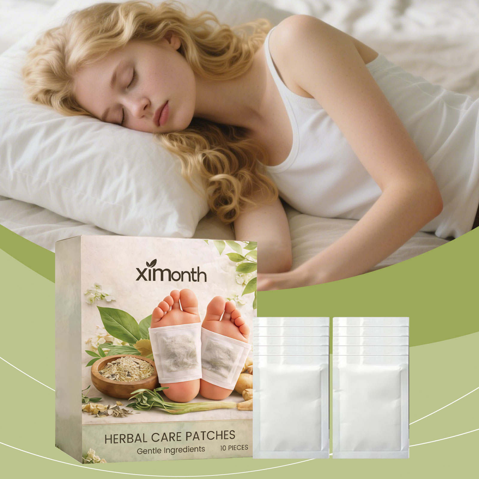 แผ่นแปะเท้าสมุนไพรธรรมชาติสำหร - Detox Foot Patch บทวิจารณ์และราคา